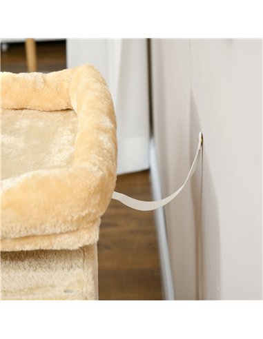 PawHut Sisal Cat Rest & Play Activity Tree w/ 2 House Cream White