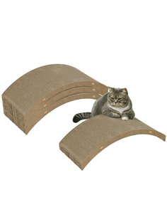 PawHut Four-Piece Cat Scratching Board, Cat Treadmill Replacement, 55 x 26cm - Brown