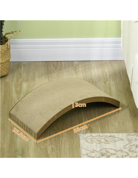 PawHut Four-Piece Cat Scratching Board, Cat Treadmill Replacement, 55 x 26cm - Brown - pic 147208 | FastDaddyshop