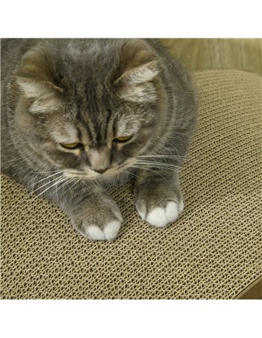 PawHut Four-Piece Cat Scratching Board, Cat Treadmill Replacement, 55 x 26cm - Brown