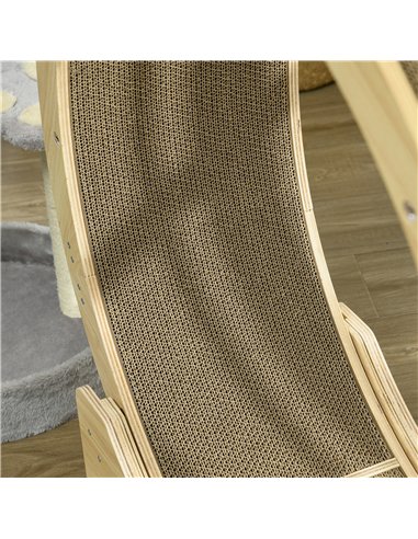 PawHut Four-Piece Cat Scratching Board, Cat Treadmill Replacement, 55 x 26cm - Brown