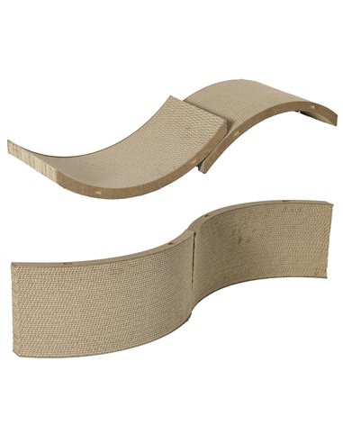 PawHut Four-Piece Cat Scratching Board, Cat Treadmill Replacement, 55 x 26cm - Brown