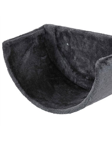 PawHut 4PCs Wall-Mounted Cat Shelves w/ Scratching Post, Hammock, Nest - Dark Grey