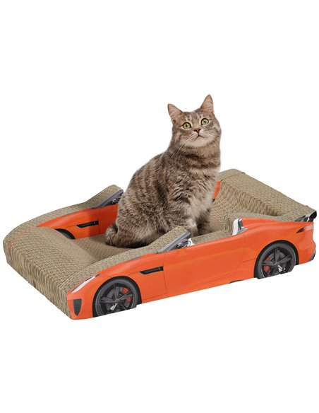 PawHut 2 in 1 Cat Scratching Board with Catnip, Car-shaped - pic 147296 | FastDaddyshop