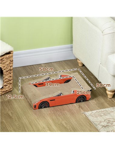 PawHut 2 in 1 Cat Scratching Board with Catnip, Car-shaped