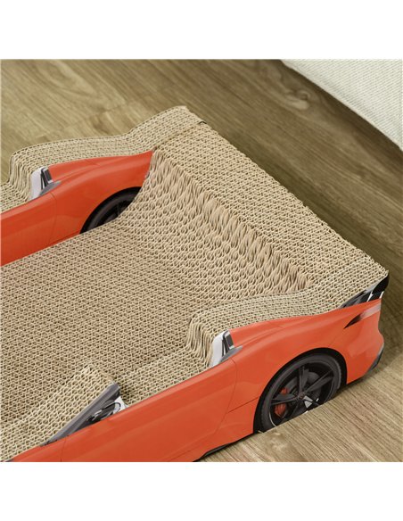 PawHut 2 in 1 Cat Scratching Board with Catnip, Car-shaped - pic 147304 | FastDaddyshop