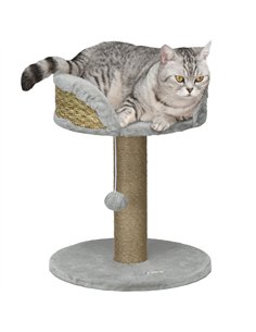 PawHut Cat Tree Tower with Scratching Posts, Grey