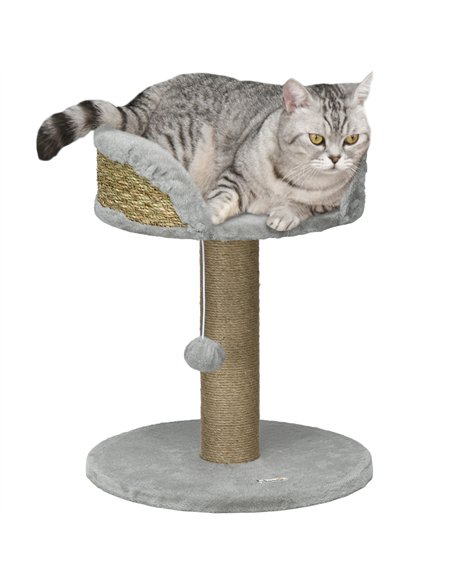 PawHut Cat Tree Tower with Scratching Posts, Grey - pic 147323 | FastDaddyshop