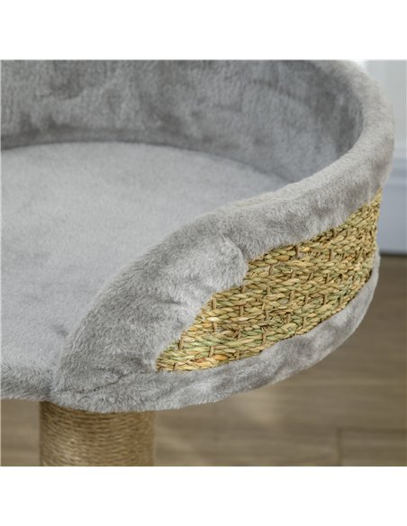 PawHut Cat Tree Tower with Scratching Posts, Grey - pic 147329 | FastDaddyshop