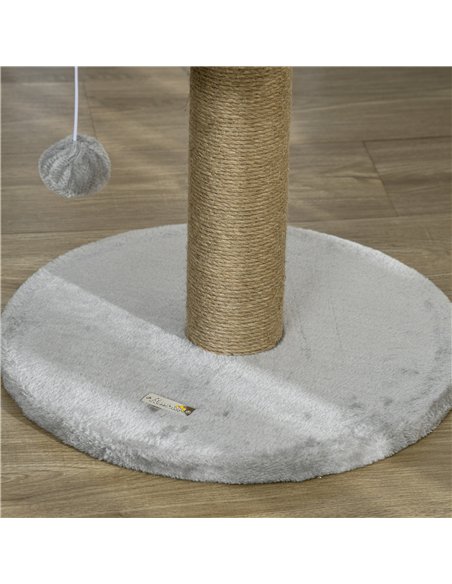 PawHut Cat Tree Tower with Scratching Posts, Grey - pic 147331 | FastDaddyshop