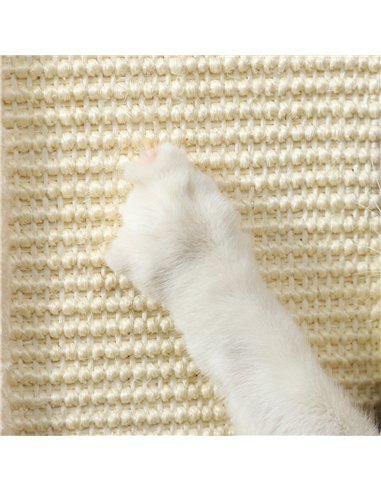 PawHut 3-in-1 Cat Scratching Post, 67cm Cat Scratcher w/ Track Ball Toy, Oak Tone