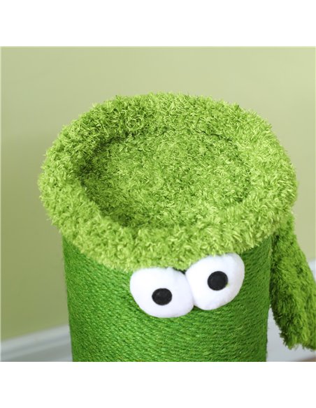 PawHut 63cm Cat Scratching Post for Indoor Cats, with Sisal Rope Cover, Large Base, Green - pic 147447 | FastDaddyshop