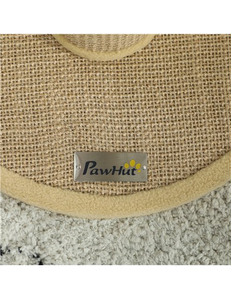 PawHut Cat Scratching Post for Indoor Cats, 47cm Tall Cat Scratcher with Jute Sisal Rope, Hanging Toy Ball, Feather, Brown - pic 147528 | FastDaddyshop