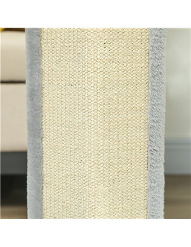 PawHut 56cm Corner Cat Scratching Post with Sisal Scratching Pad, Grey
