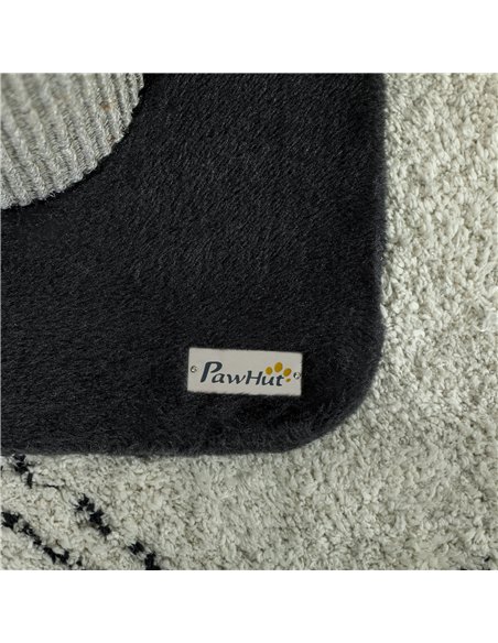 PawHut 78cm 2-in-1 Cat Scratching Post with 3 Toy Feathers, Black - pic 147547 | FastDaddyshop