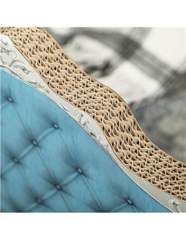 PawHut 2-in-1 Cat Scratcher with Catnip for Indoor Cats, Light Blue