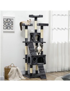 PawHut Cat Tree Scratching House, Activity Play Centre 2