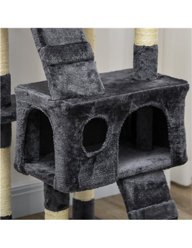 PawHut Cat Tree Scratching House, Activity Play Centre