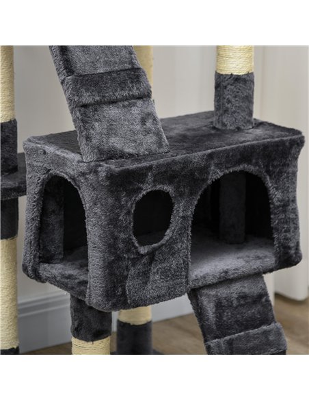 PawHut Cat Tree Scratching House, Activity Play Centre - pic 147619 | FastDaddyshop