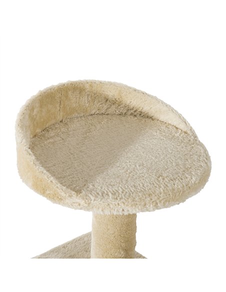 PawHut 100 cm Cat Tree for Indoor Cats Kitten Scratch Scratching Post Climbing Tower Activity Centre Beige - pic 147645 | FastDaddyshop
