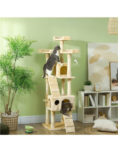 PawHut Cat Tree Scratching House, Activity Play Centre - pic 147648 | FastDaddyshop