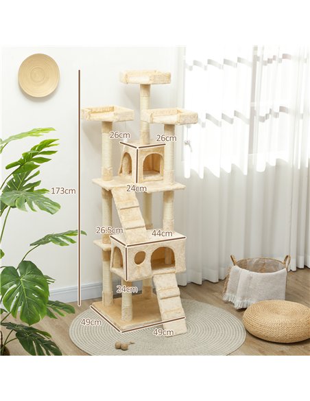 PawHut Cat Tree Scratching House, Activity Play Centre - pic 147649 | FastDaddyshop