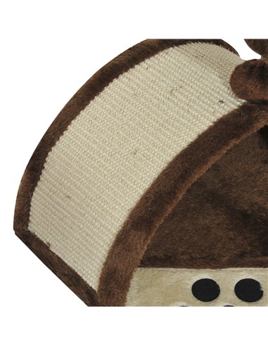 PawHut Cat Tree Scratching Scratcher Post Kitten Activity Centre Climber Hanging Ball Brown