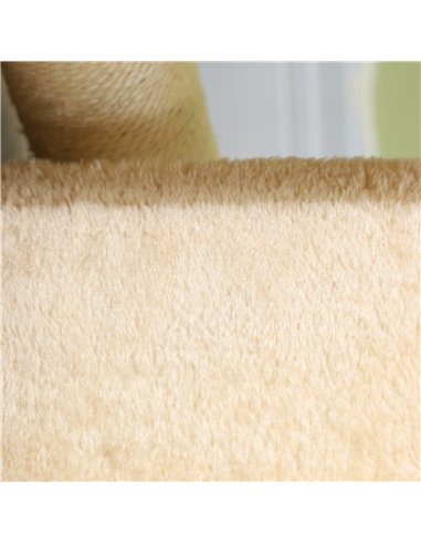 PawHut Pet Stairs 3-step Pet Ladder Cat dog Stairs Climb Ladder Cat Tree, Beige