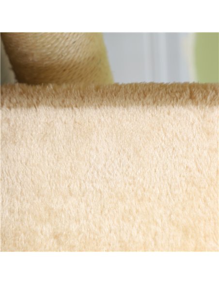 PawHut Pet Stairs 3-step Pet Ladder Cat dog Stairs Climb Ladder Cat Tree, Beige - pic 147673 | FastDaddyshop