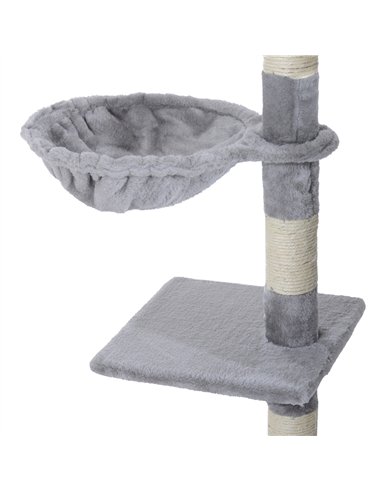 PawHut Cat Tree for Indoor Cats Kitten Scratching Post Scratch Scratcher Climb Activity Center Play House Pet Furniture 125cm (G