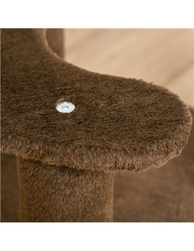 PawHut 65cm Cat Tree, Cat Tower for Kittens, Small Cat Condo with Sisal Scratching Posts, Hanging Rope, Perches - Brown