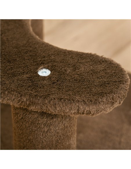 PawHut 65cm Cat Tree, Cat Tower for Kittens, Small Cat Condo with Sisal Scratching Posts, Hanging Rope, Perches - Brown - pic 147753 | FastDaddyshop