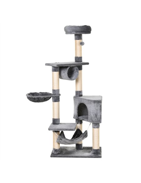 PawHut Cat Tree for Indoor Cats Condo Tower Multi-level Height 150CM  Kittens Activity Stand House with Toys & Various Scratchin - pic 147845 | FastDaddyshop