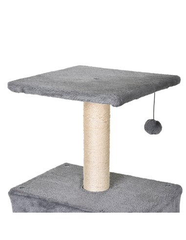 PawHut 130cm Cat Tree for Indoor Cats Activity Center with Condo Scratching Post Ladders Kitty Climbing Tower Relaxing Playing