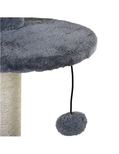 PawHut 100cm Cat Tree for Indoor Cats, Cat Tower Condo for Kittens with Cat House Sisal Scratching Posts, Hanging Ball Toys, Per