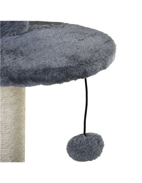 PawHut 100cm Cat Tree for Indoor Cats, Cat Tower Condo for Kittens with Cat House Sisal Scratching Posts, Hanging Ball Toys, Per - pic 147871 | FastDaddyshop