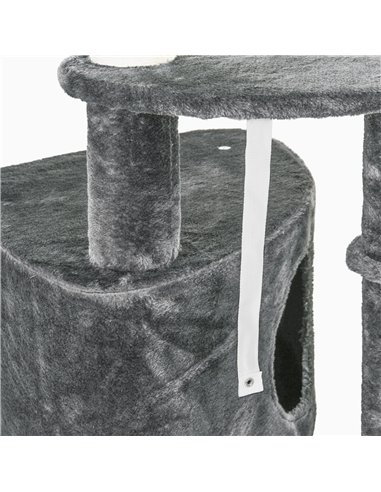 PawHut Floor to Ceiling Cat Tree for Indoor Cats Play Tower Climbing Activity Center Scratching Post Platforms Condo Adjustable 