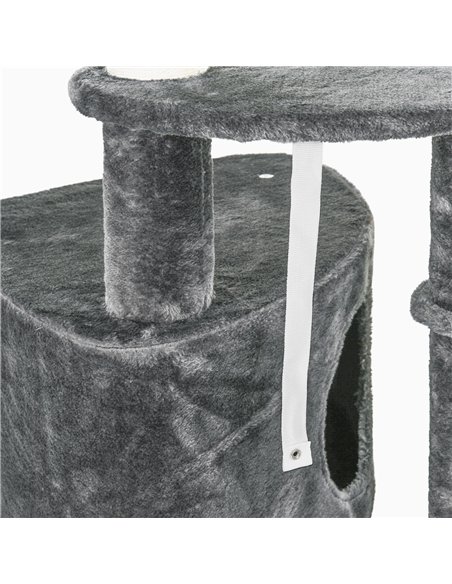PawHut Floor to Ceiling Cat Tree for Indoor Cats Play Tower Climbing Activity Center Scratching Post Platforms Condo Adjustable  - pic 147880 | FastDaddyshop