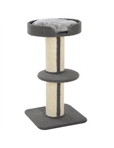 PawHut 91cm Cat Tower Scratching Posts Cat Tree for Indoor Cats Kitten Activity Centre Grey