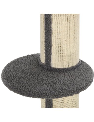 PawHut 91cm Cat Tower Scratching Posts Cat Tree for Indoor Cats Kitten Activity Centre Grey