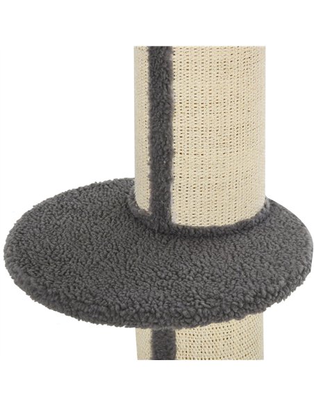 PawHut 91cm Cat Tower Scratching Posts Cat Tree for Indoor Cats Kitten Activity Centre Grey - pic 147916 | FastDaddyshop