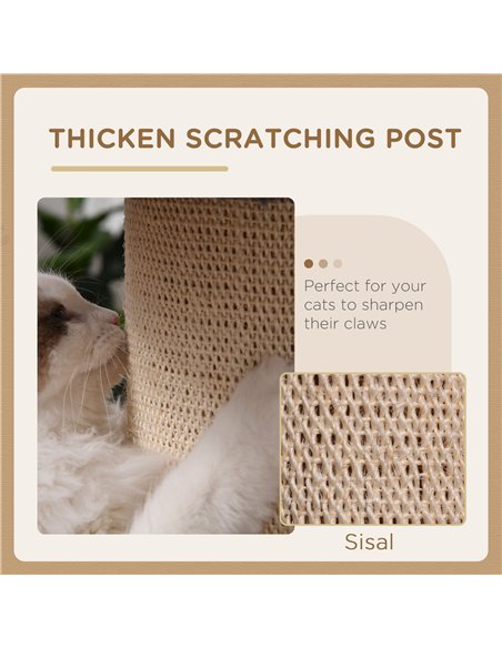 PawHut 96cm Cat Tree for Indoor Cats Kitten Tower Multi level Activity Center Pet Furniture with Sisal Scratching Post Condo Rem - pic 147966 | FastDaddyshop