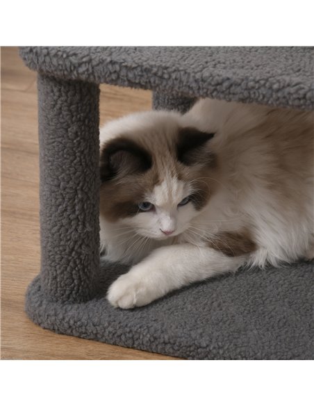 PawHut 96cm Cat Tree for Indoor Cats Kitten Tower Multi level Activity Center Pet Furniture with Sisal Scratching Post Condo Rem - pic 147968 | FastDaddyshop