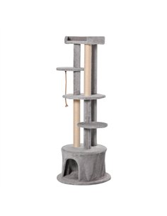 PawHut Cat Tree for Indoor Cats Kitten Tower Multi-level Activity Centre Pet Furniture with Scratching Post Condo Hanging Ropes 