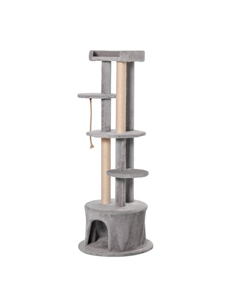 PawHut Cat Tree for Indoor Cats Kitten Tower Multi-level Activity Centre Pet Furniture with Scratching Post Condo Hanging Ropes  - pic 147971 | FastDaddyshop