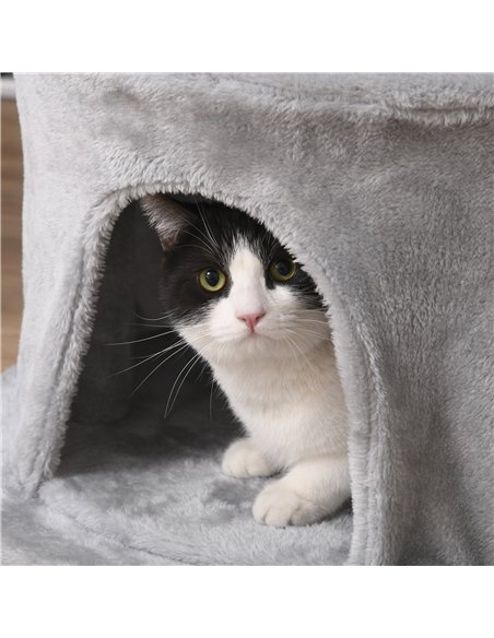 PawHut Cat Tree for Indoor Cats Kitten Tower Multi-level Activity Centre Pet Furniture with Scratching Post Condo Hanging Ropes  - pic 147978 | FastDaddyshop