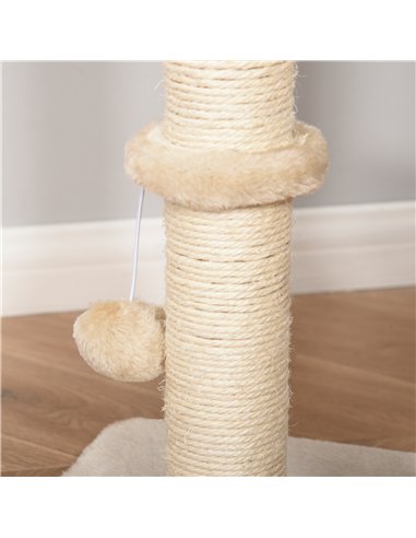 PawHut Cat Tree for Indoor Cats 100cm Kitten Climbing Tower Activity Center with Sisal Scratching Post Condo Perch Hanging Balls