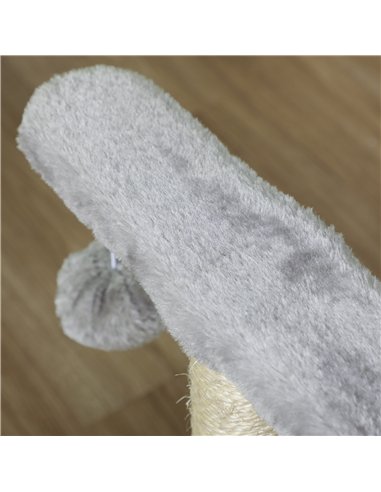 PawHut Cat Tree, Cat Tower for Kittens with Rotatable Top Bar, Sisal Scratching Post, Tunnel, Dangling Balls - Grey