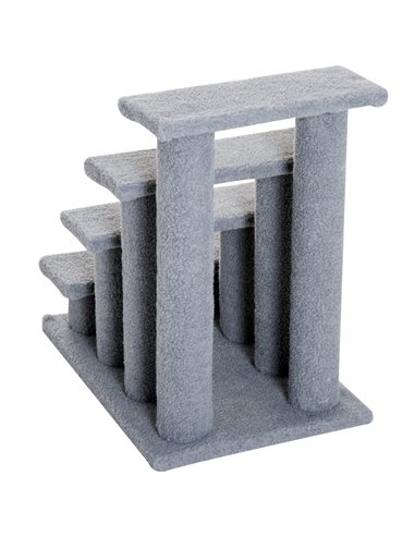 PawHut Dog Steps for Bed 4 Step Pet Stairs for Sofa Dog Cat Climb Ladder 63x43x60 cm Grey