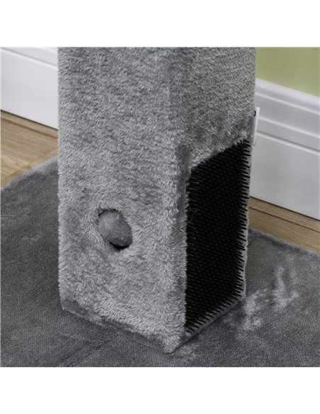 PawHut Cat Tree Scratching Post for Indoor Cats 79cm Jute Scratcher Climber w/ Carpet Base Dangling Toy – Grey - pic 148158 | FastDaddyshop